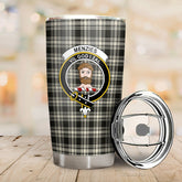 Clan Menzies Black _ White Ancient Tartan Crest Tumbler ND21 Clan Menzies Tartan Today
